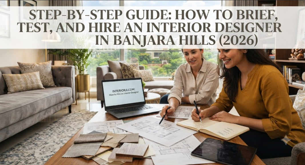 How to Brief, Test, and Hire an Interior Designer in Banjara Hills (Step-by-Step, 2026)