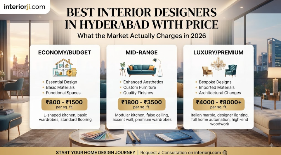 Best Interior Designers in Hyderabad With Price: What the Market Actually Charges in 2026