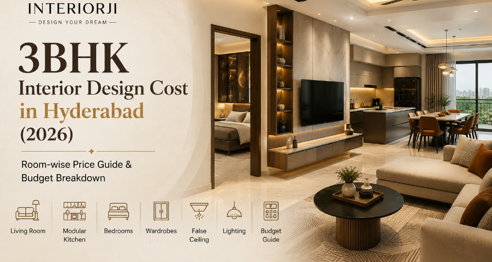 3BHK Interior Design Cost in Hyderabad (2026): Room-wise Price Guide & Budget Breakdown