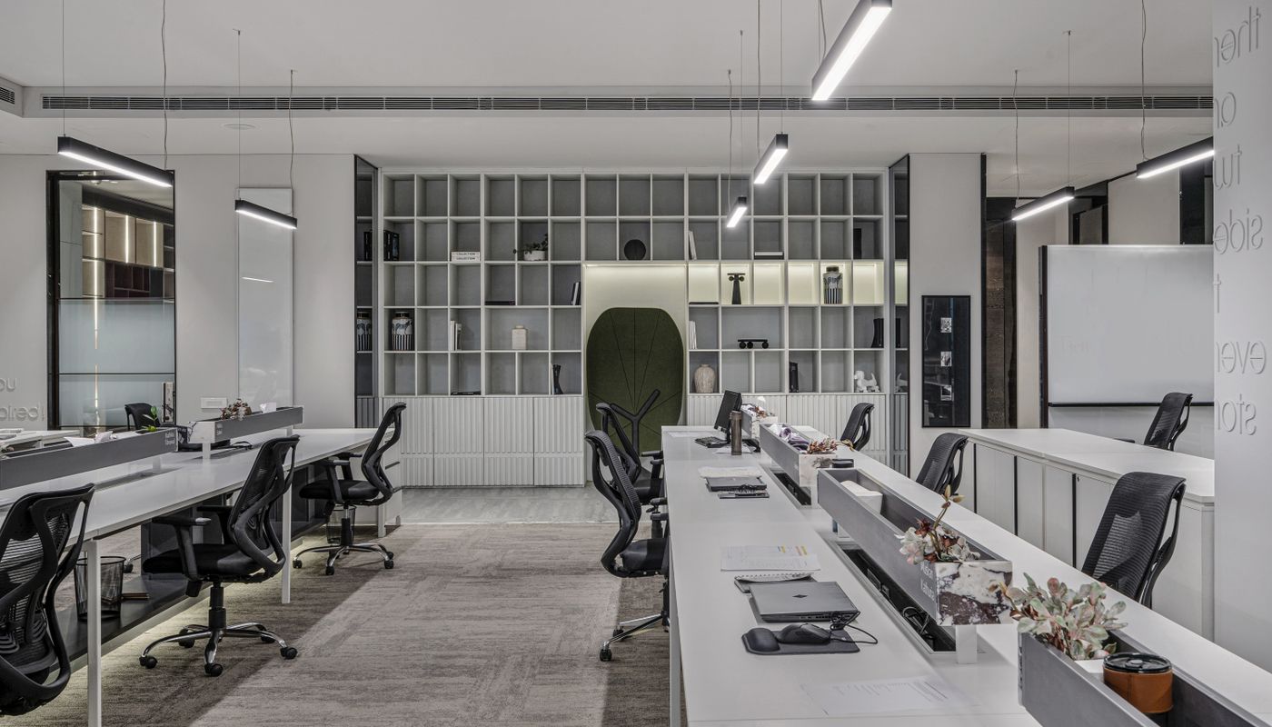 Modern interior project with coordinated furniture and finishes
