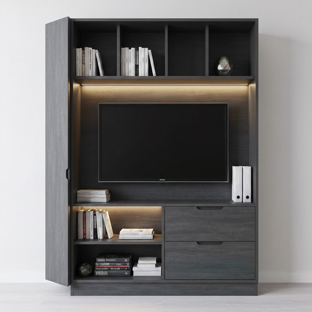 A compact study cum TV unit